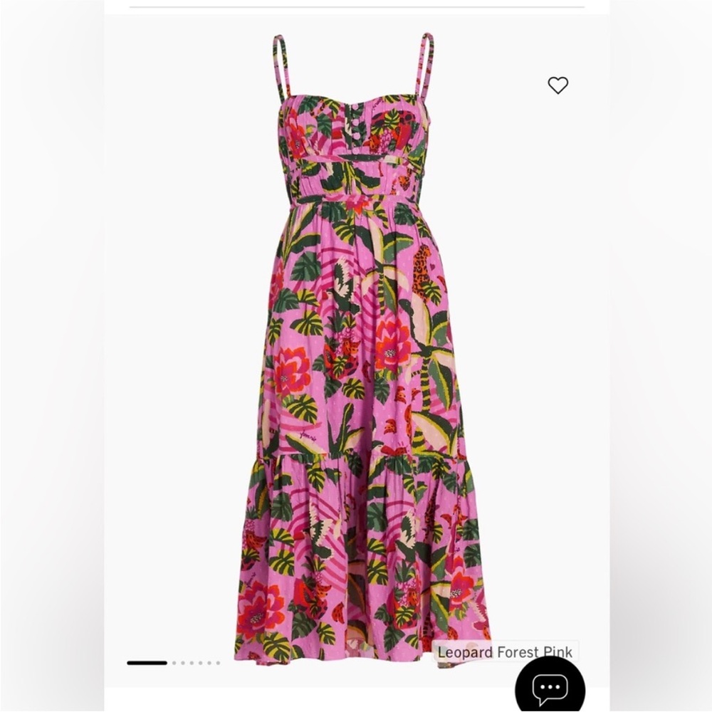Farm Rio Medium Floral Pink Maxi Dress - Picture 5 of 5